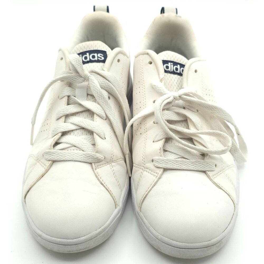 Adidas Neo Cloudfoam Advantage White Leather Sneakers Size 7 Women's - Picture 3 of 8